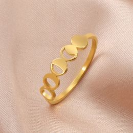 Medición de luna de acero inoxidable para mujeres hombres ajustables mulalista amuleto anillo de dedos astronomía regalos