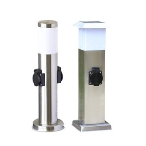 Roestvrijstalen stopcontacten voor buiten, tuingazon, led-paalverlichting, 40 cm hoog231x