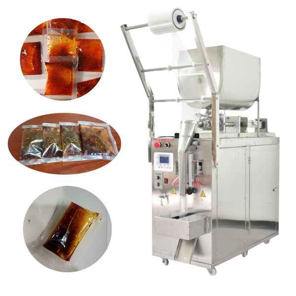 Machine d'emballage en acier inoxydable pour sauce tomate, shampoing au miel, sauce chili, pâte de ketchup, machine d'emballage liquide, fabricant de sacs 110V 220V