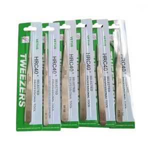 Herramientas para cejas Plantillas Par de pestañas de acero inoxidable Herramienta de extensión de pinzas Kit de maquillaje profesional Sin injerto recto curvo 1