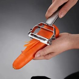 Peeler de acero inoxidable Cocina de doble cabeza Peeler Peeler Patata Pele Melón Suminador Pepino Pepino Suministros de cocina Suministros