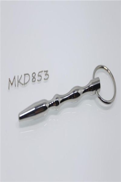 Inserción de pene de acero inoxidable Juguetes sexuales Dispositivo de sonido uretral enchufe con anillo de glande Toys 8537819044