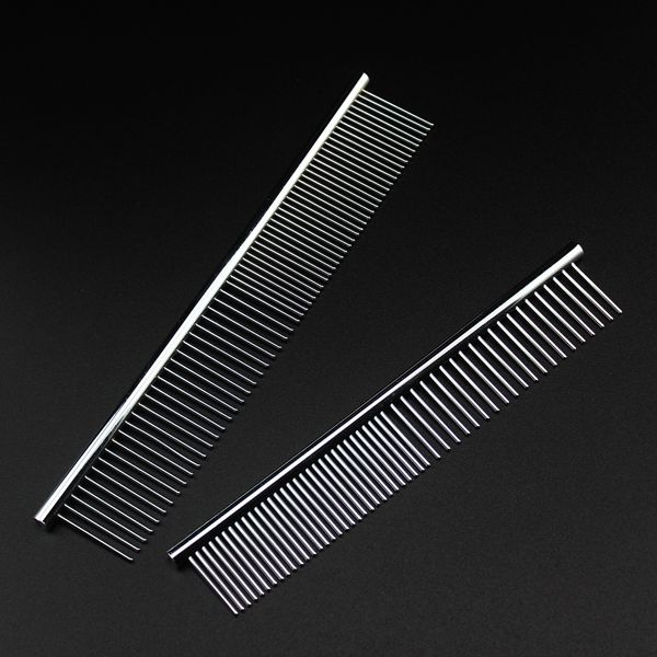 Stainless Steel Pet Combs Cat Dog Grooming beauty tools Professional Tool Rounded Teeth for Removing Knots Tangles dh2999