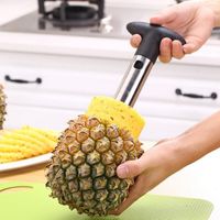Cuisine d'ananas en acier inoxydable Peeler outil de fruits carottier Slicer Peeler Stem Remover ananas Couteau gros LX2581