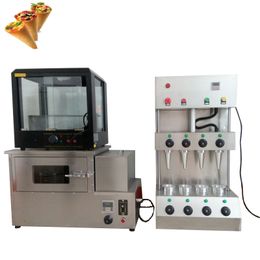 Roestvrijstalen Pizzeria Cone-machine met 4 verwarmingsstangen Pizza Oven en Pizza Display Cabinet 110V / 220V