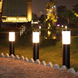 Roestvrijstalen paal gazonlamp buiten tuin villa patio landschap straat kolom pad binnenplaats pijlerlicht Lamps284S