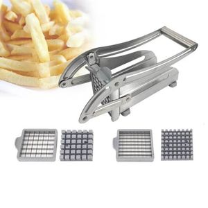 Roestvrijstalen aardappelsnijder Fries friet snijden machine aardappel chips strip slicer chopper shredder gebakken chips maken gereedschap 240408