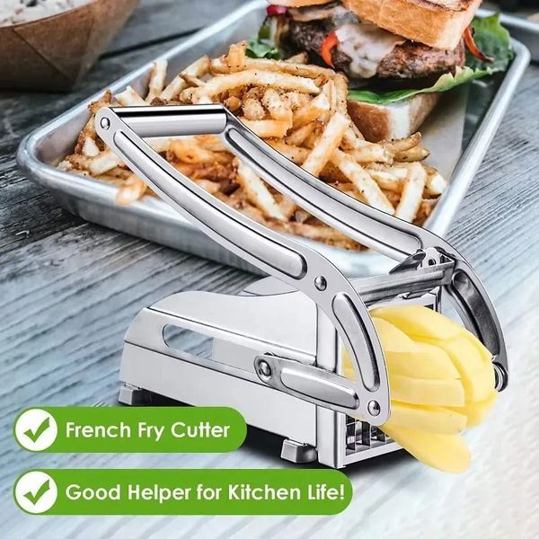 Cutter de pommes de terre en acier inoxydable Slicer Cutter Frenries Frenries Cutter Machine pour la cuisine Manuel de légumes Cutter Gadgets de cuisine