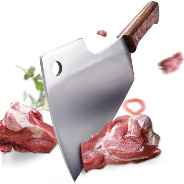 LNIFE couteaux de cuisine professionnels en acier inoxydable, couperet à viande de boucher, coupe-cuisson LNIFE250r