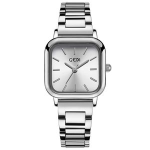 Quartz en acier inoxydable montre des montres-bracelettes de haute qualité Watchs Watchs Casual Square Roman Scale Horloges de bracelet Corloges de créateurs pour femmes