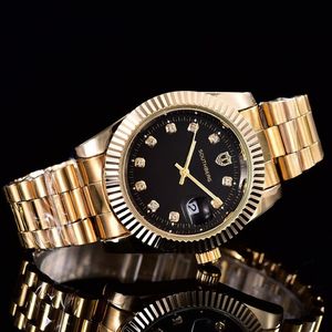 Roestvrij staal quartz horloge senior designer klassieke eenvoudige mode waterdichte dag voor mannen en vrouwen246d