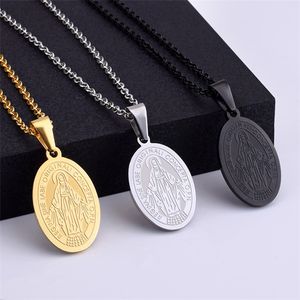 Acier Inoxydable Religieux La Vierge Marie Guadalupe Madone Pendentif Bijou Sainte Mère de Dieu de Jésus Christ Catholique Charme Collier Bijoux pour Femme Dame