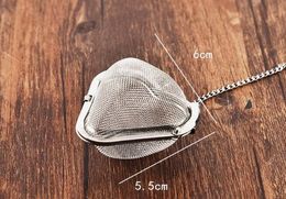 Roestvrijstalen reticulaire hartvorm thee zeefilter mesh thee infuser zilverachtig huis praktisch duurzaam