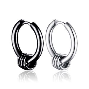 Anneau en acier inoxydable printemps boucles d'oreilles créoles femmes hommes boucles d'oreilles bijoux de mode hip hop volonté et bijoux de sable