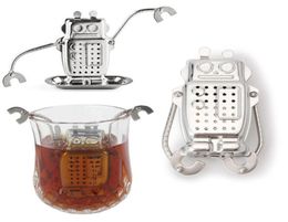 Passoire à thé Robot en acier inoxydable, infuseur à feuilles mobiles, filtre à thé, passoire à herbes et épices, diffuseur de thé, outils 4008438