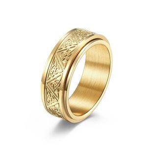 Roestvrijstalen roteerbare ringen band verlichten angstring voor mannen vrouwen sieraden