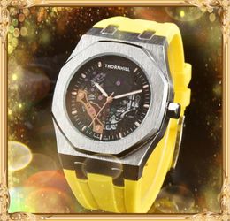 Roestvrijstalen rubberen riem horloge stopwatch 42 mm sub wijzerplaten werk mode heren horloges van hoge kwaliteit sport japen vk quartz chronograaf heren geschenken polshorloge