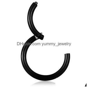 Septum de acero inoxidable Piercing Nariz Aro Clicker Anillo 16G Cartílago Tragus Retenedor Joyería del cuerpo Mezcla Drop Entrega Dhun8