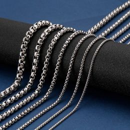 Bijoux de collier de chaînes de lien d'argent d'acier inoxydable pour les accessoires de bijoux d'hommes et de femmes