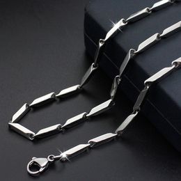 Roestvrijstalen zilveren rijstvorm kettingen ketting link keten sieraden voor mannen en vrouwen sieraden accessoires240G