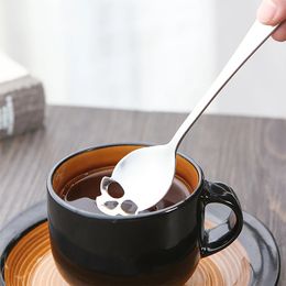 En acier en acier inoxydable Forme de café Scoops de cuisine Supplies à poignée longue cuillère à café de boisson à table