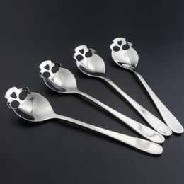 Roestvrijstalen schedel lepels nieuwigheid koffie suiker theelepel keuken flatware verjaardagsfeestje geschenken oceaan verzending q483