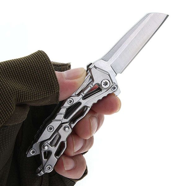 En acier inoxydable petit couteau de poche pour hommes porte-clés portables mini couteaux de coupe pliants Edc Outdoor Sharp Camping Fruit Fruit