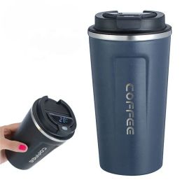 Gobelet à café intelligent en acier inoxydable tasse thermos avec affichage intelligent de la température tasse de voyage portable 380 ml 510 ml