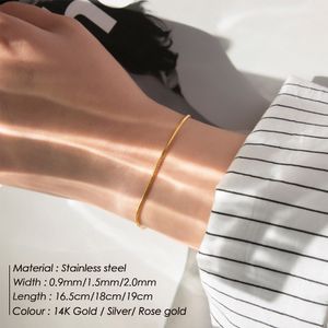 Bracelet de chaîne de serpent en acier inoxydable bijoux de mode pour hommes femmes Bracelet à maillons en acier inoxydable