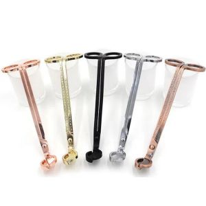 Roestvrijstalen snuffers Kaarsenlont Trimmer Rose Gold Sliver Metalen Kaarsenschaar Cutter Kaars DIY Olielamp Trim schaar Cutter voor Thuis Verjaardagsfeestje DHL