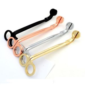 Roestvrijstalen snuiters Kaarsenlont Trimmer Rose Gold Kaars Schaar Cutter Kaarsenlont Trimmer Olielamp Trim schaar LL