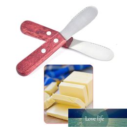 Esparcidor de acero inoxidable, cubiertos, cuchillo para mantequilla y queso, espátula, herramienta raspadora, mango de madera, cuchillo para mantequilla, herramienta de cocina