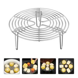 Stainless Steel Steamer Rack Heavy Duty Round Durable Pot Pan Pressure Cooker Trivet Kitchen Cookware Accessories steamer liner