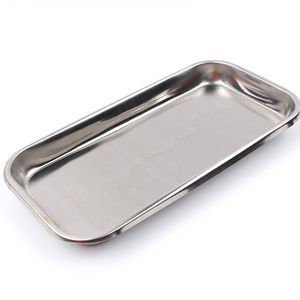 Stainless Steel Storage Tray Food Fruit Plate Dish Tableware Doctor Surgical Dental Tray Kitchen Accessories