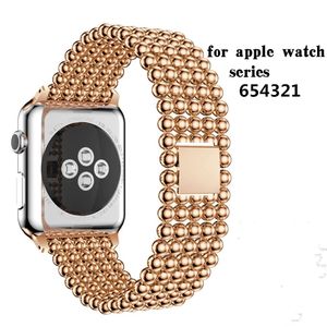 Roestvrij stalen band voor Apple Watch Ultra 49mm band 41mm 45mm 40mm 44mm 38mm 42mm 5 kralen stijl metalen riem armband iWatch serie 8 7 5 3 4 se 6 bands