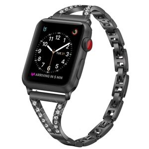 Bracelet en acier inoxydable pour Apple Watch Ultra 49mm bande 41mm 45mm 44mm 40mm Bracelet de luxe en diamant Bracelet de montre bandes iwatch 8 7 6 se 5 4 3 2 1 42mm 38mm