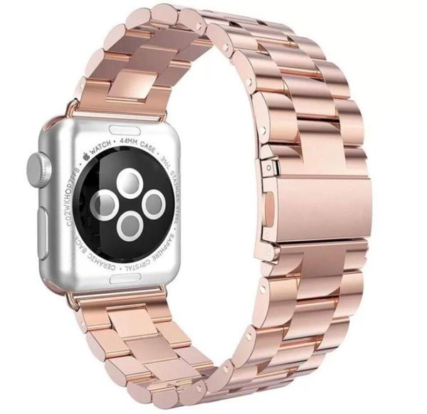 Bracelet en acier inoxydable pour Apple Watch, 44mm 40mm 45mm 41mm, Bracelet à maillons papillon en métal pour homme, IWatch série 6 SE 5 4 3 42mm8499195