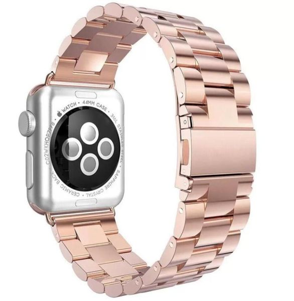 Bracelet en acier inoxydable pour Apple Watch, 44mm 40mm 45mm 41mm, Bracelet à maillons papillon en métal pour homme, IWatch série 6 SE 5 4 3 42mm9508445