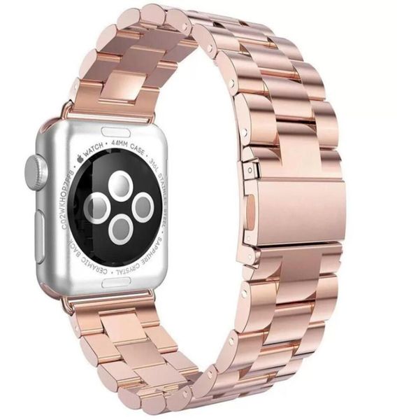 Bracelet en acier inoxydable pour Apple Watch, 44mm 40mm 45mm 41mm, Bracelet à maillons papillon en métal pour homme, IWatch série 6 SE 5 4 3 42mm7106042