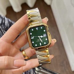 Bracelet en acier inoxydable pour Apple Watch Ultra 8 7 bandes 49mm 45mm 41mm Bracelet de montre en métal pour iWatch Series 3 4 5 6 SE 44mm 40mm 42mm 38mm Accessoire diamant doré