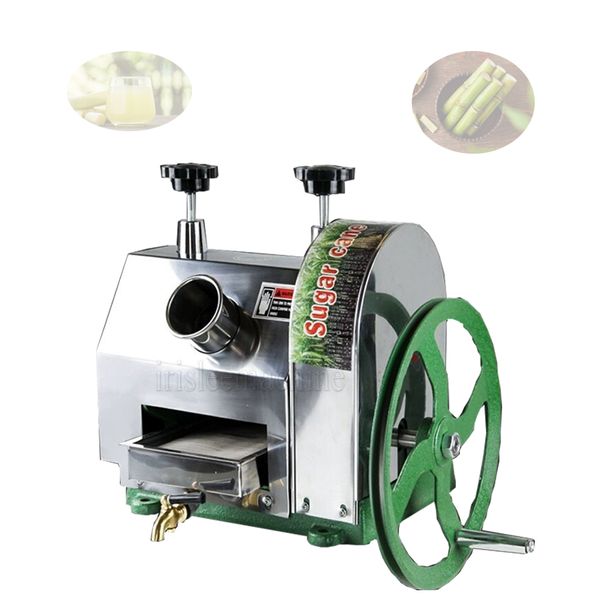 Machine à canne à sucre en acier inoxydable, presse-agrumes manuel 100%, Machine à jus de canne à sucre, manivelle