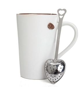 Téfeuille de thé en acier inoxydable outil de cuisine amour style coeur style cuillère cuillère à thé