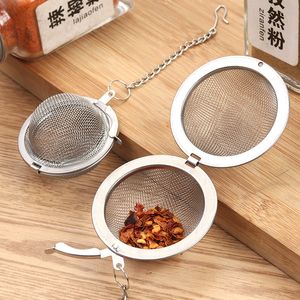 Infusor de té de acero inoxidable Colador Esfera Bloqueo Especias Hierba Té Bola Malla Infusores Filtro Coladores Durable Teaware Accesorios de cocina JY0031