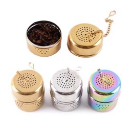 Coladores de té de acero inoxidable Infusor de té Café casero Filtro de especias de vainilla Difusor reutilizable 3 colores 1215