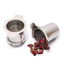 Passoire à thé en acier inoxydable avec 2 poignées et filtres à café Panier à infuseurs en maille réutilisable DH9843