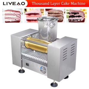 Roestvrij staal Duizend Layer Cake Maker Machine Klein formaat Loempia Wrap Making Machines voor Cake Shop