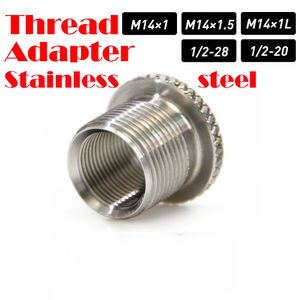 Stainless Steel Filter Thread Adapter 1/2-28 to 5/8-24 M14x1.5 x1 x1L SS Adapter For Napa 4003 Wix 24003