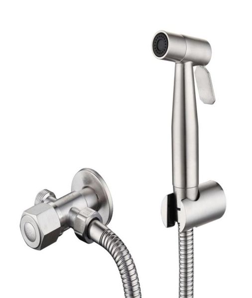 Pulvérisateur de robinet de Bidet à main en acier inoxydable, ensemble de pulvérisateur de toilettes pour salle de bains, pomme de douche 2009253823860