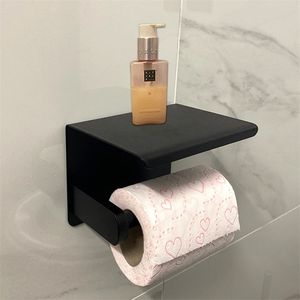 Porte-papier hygiénique en acier inoxydable salle de bain support mural WC téléphone étagère serviette rouleau étagère accessoires 220809