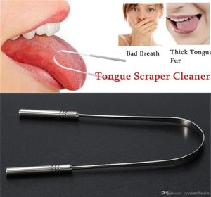Brosse de langue en acier inoxydable Nettoyer oral Nettoyage frais Nettoyage Brosse à dents revêtus Hygiène de soins Toolsa13a361843025